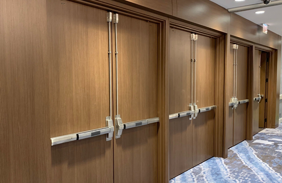 hallway of doors
